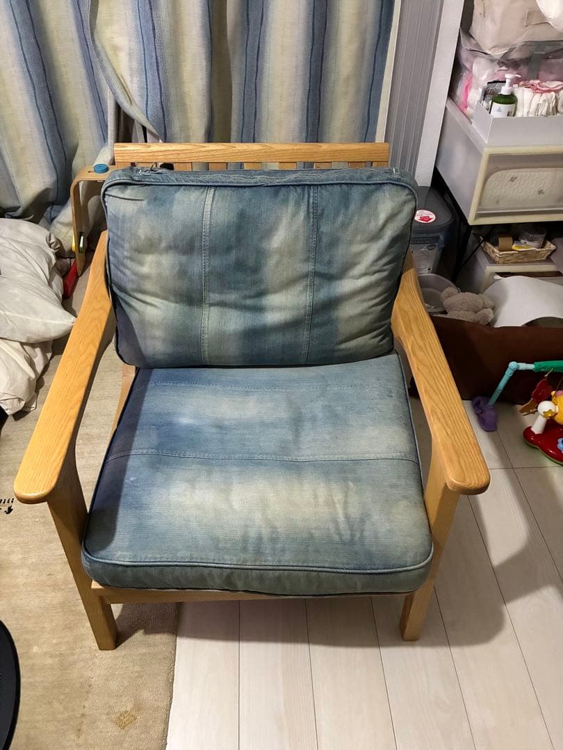 WTW 1シーターTISMO ティズモ　デニムソファ　1人掛け　シングル