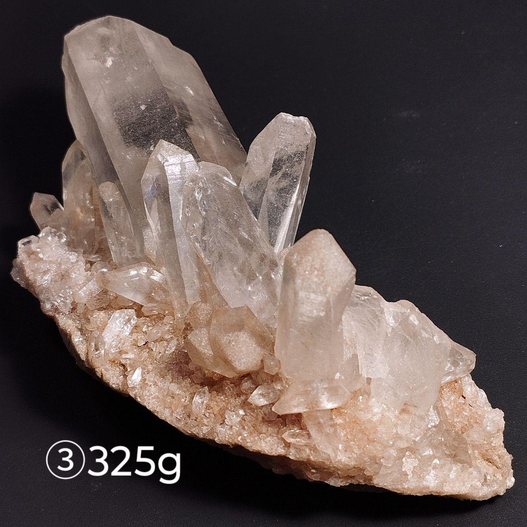 ③マニカラン水晶 クラスター 原石 ピンクマニカラン セルフヒールド アイリス