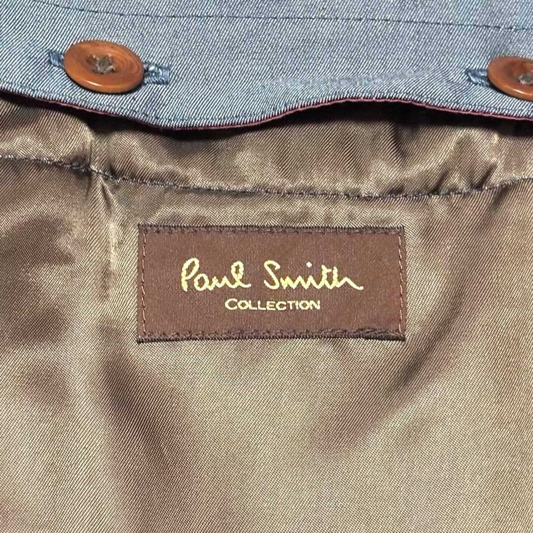 ✨良品✨ポールスミス　ステンカラーコート　2way　派手裏地　比翼　シェルボタン