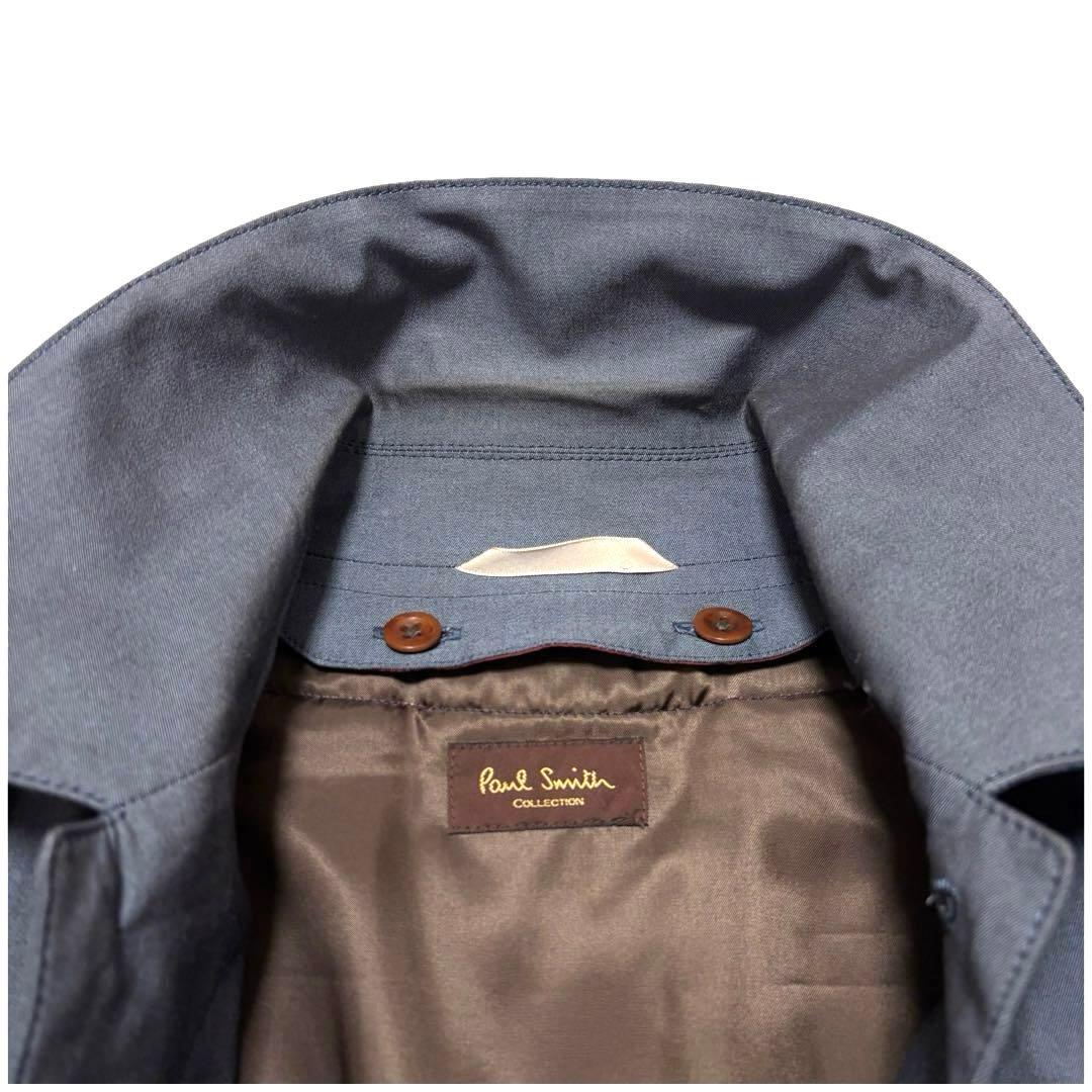 ✨良品✨ポールスミス　ステンカラーコート　2way　派手裏地　比翼　シェルボタン