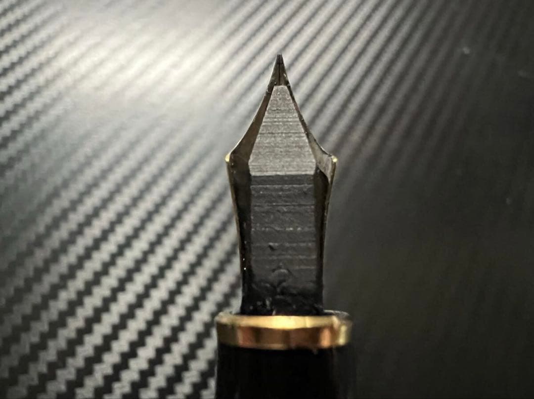 美品 モンブラン エボナイト芯 144 ボルドー 全金 EF 極細字 万年筆