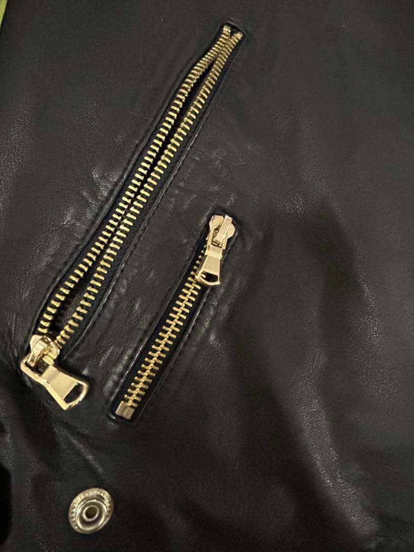 MAX&Co. ブラックラムレザー　ライダースジャケット