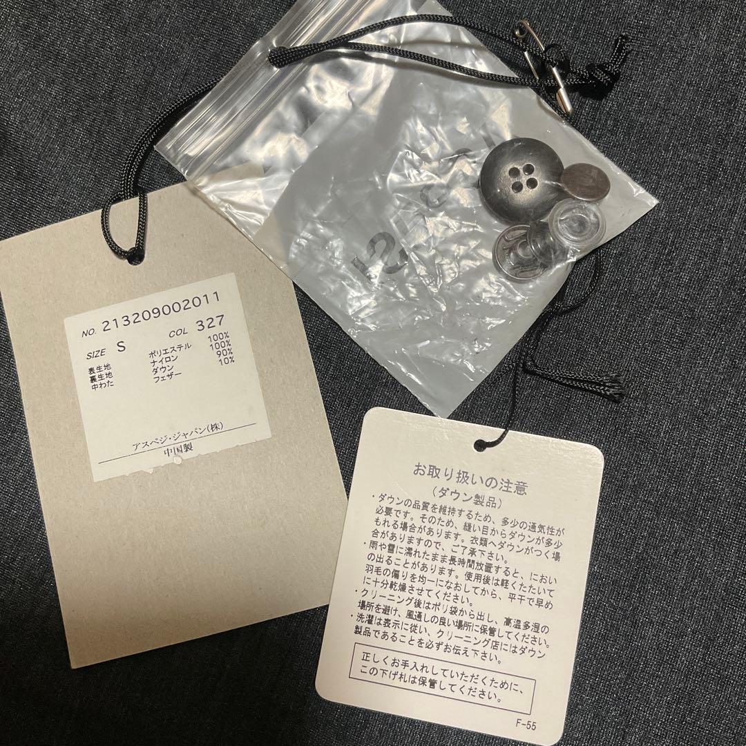 ASPESI フード付きダウンジャケット カーキ　(ダウン90%フェザー10%)