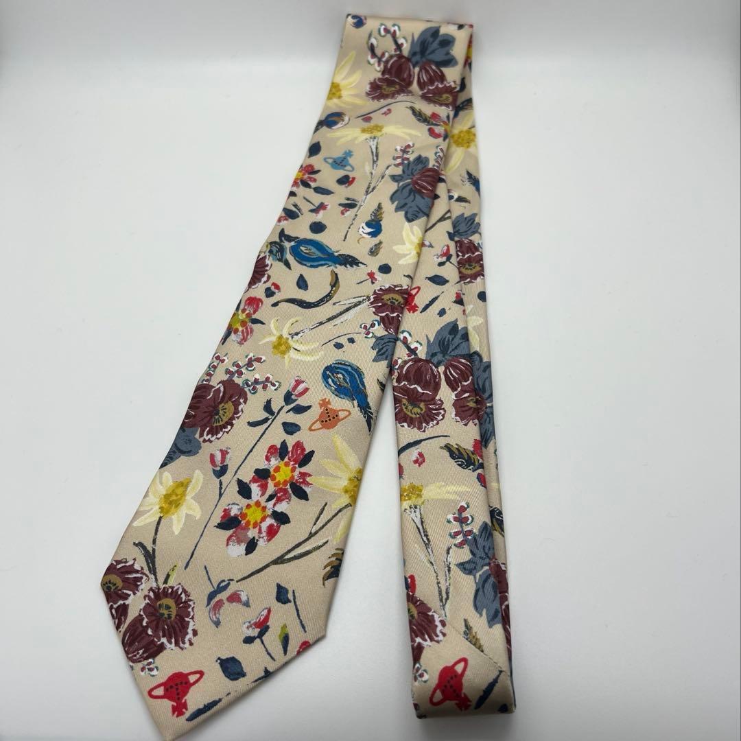【美品】“FOLK FLOWER”ネクタイ Vivienne Westwood