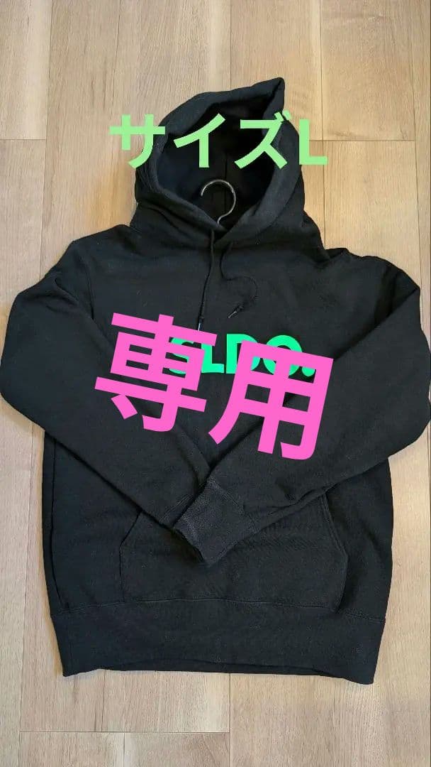 完売品★SLDO.ロゴ入り黒フーディーパーカーサイズL