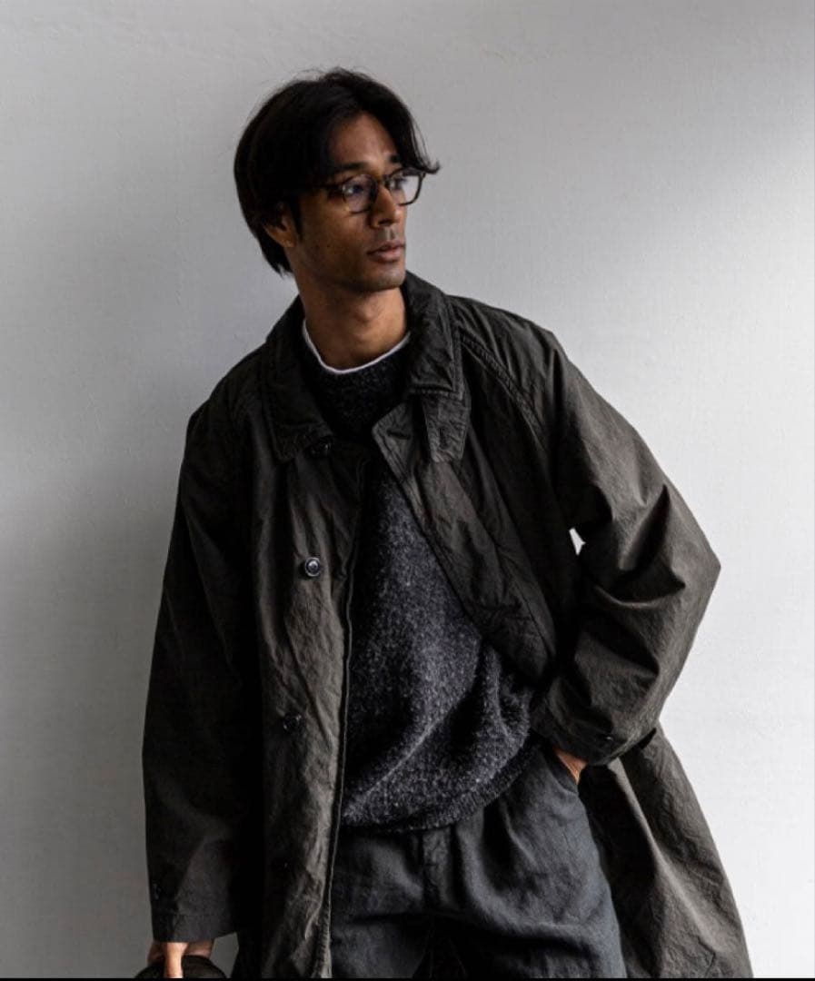 【クリーニング済】CONFECT スーピマコットン ステンカラーコートsize4