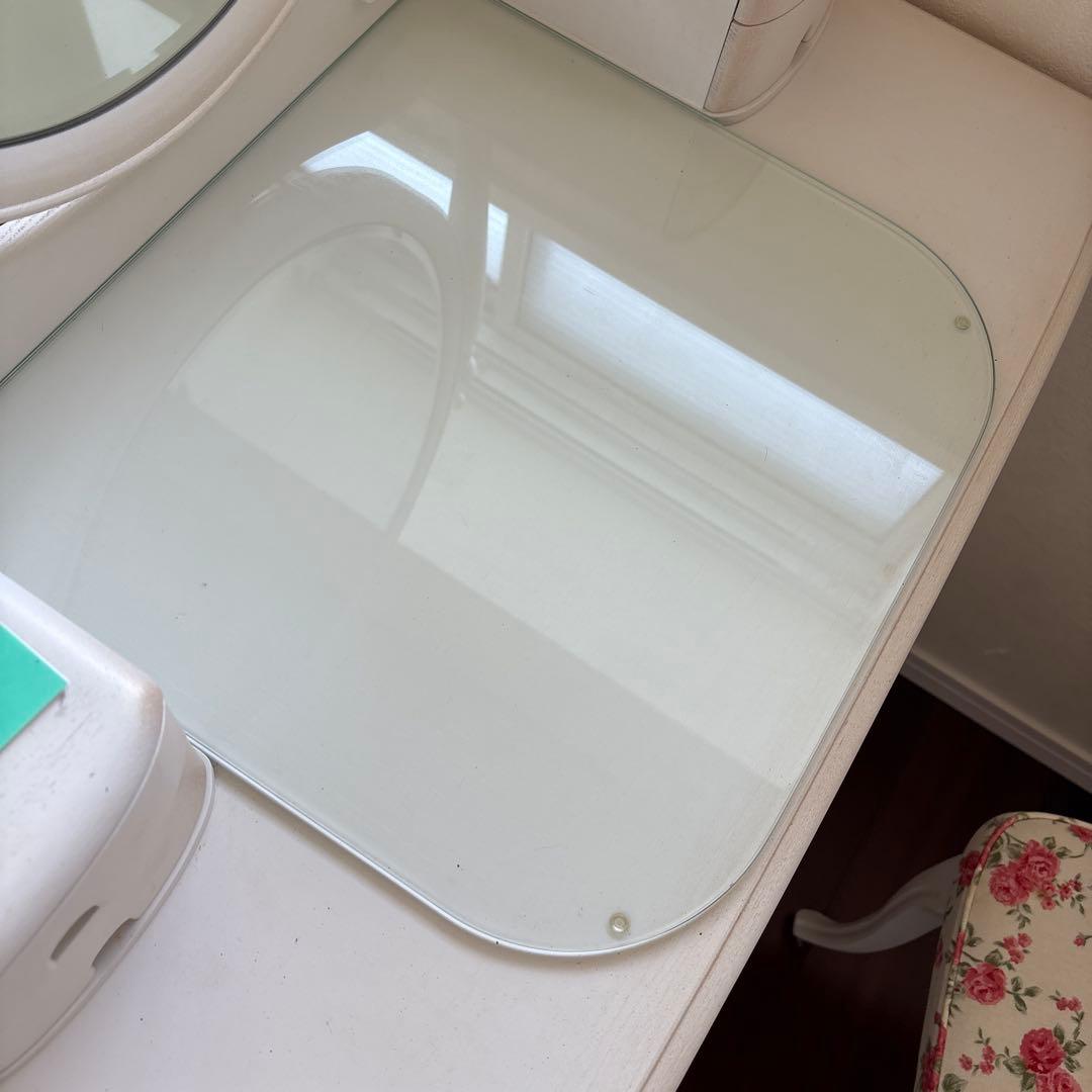 松永工房　カンティーニュ　ホワイトドレッサー・鏡台セット