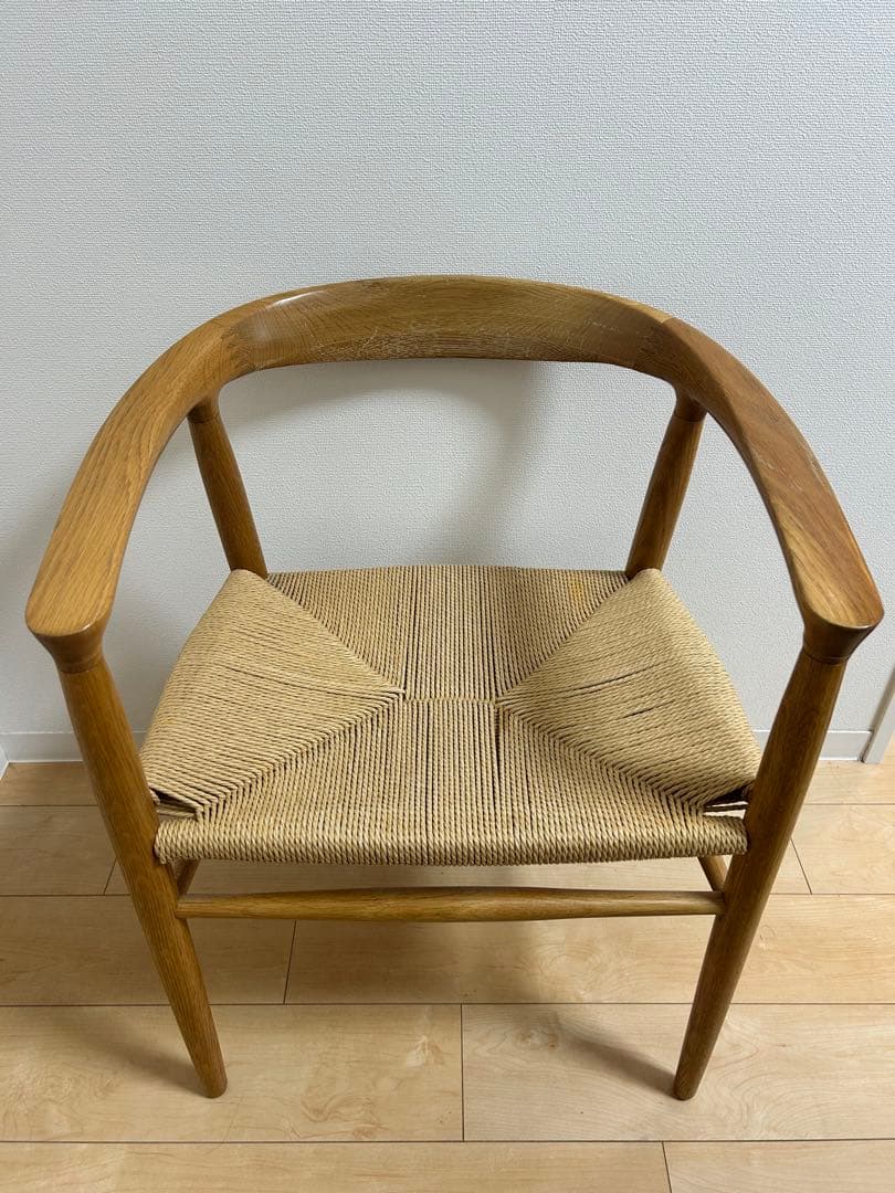 【最終値下げ】木製アームチェア 無印良品　ペーパーコードチェア