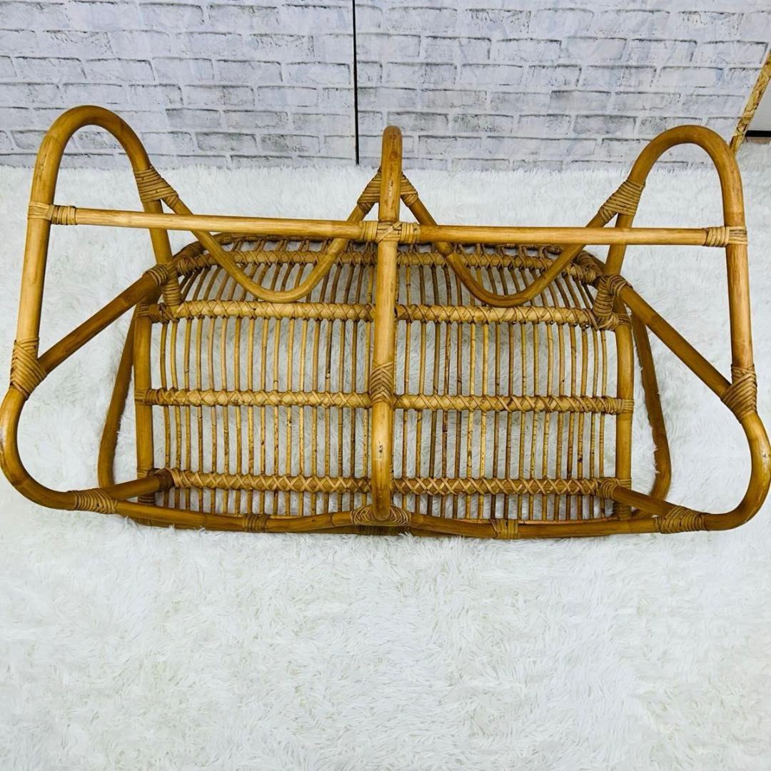 ラタンチェア ベンチ ソファ 天然素材 ナチュラル 椅子 2人掛け アンティーク