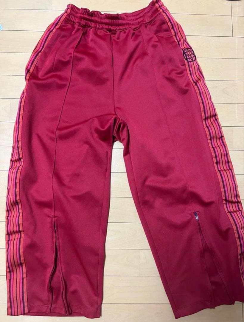 完売品‼️赤 ストライプ ワイドパンツ Lehトラックパンツ GEZAN