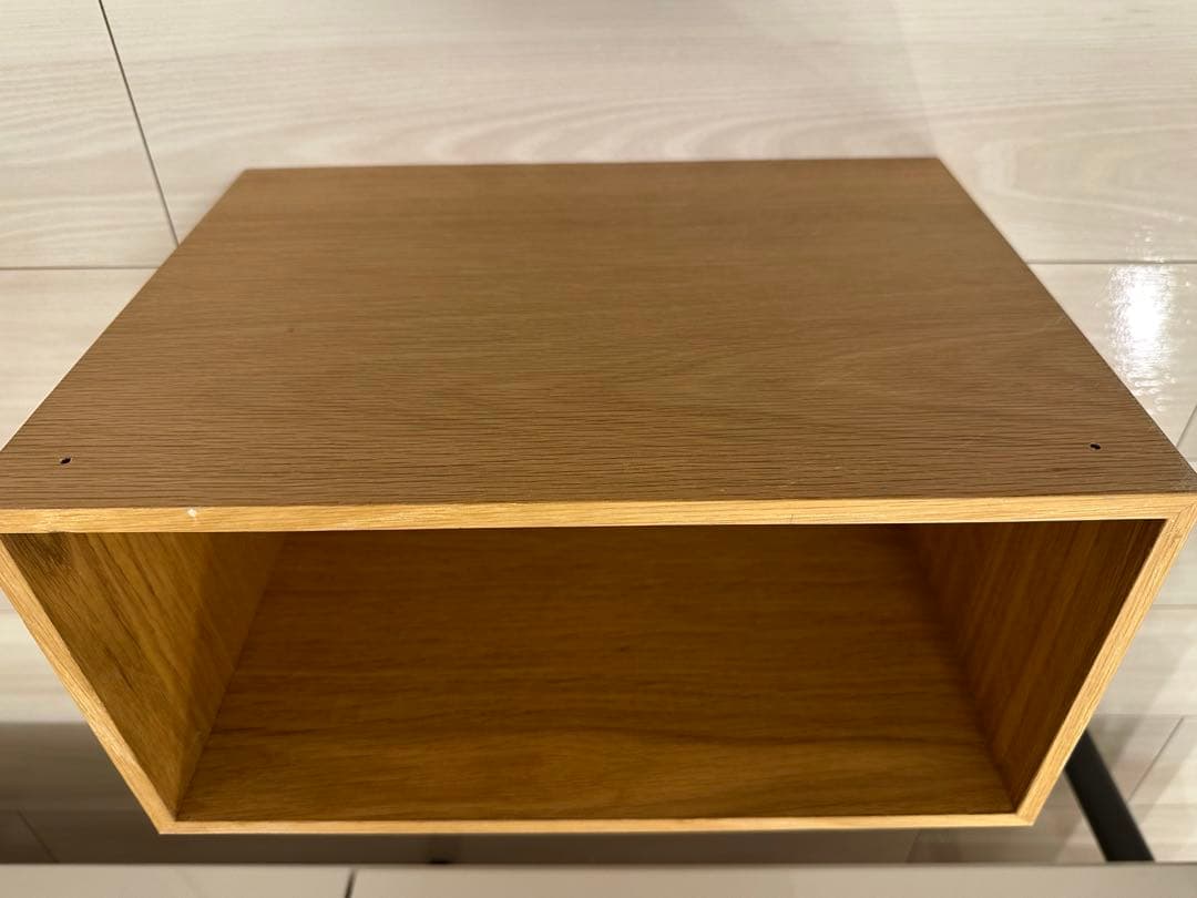 廃盤　無印　スタッキングチェスト ハーフ　オープン　オーク材