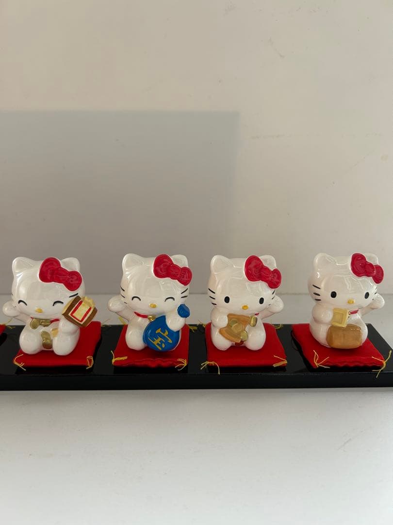 サンリオハローキティ 七福きてぃねこ 七福神 陶器 置物 2001年