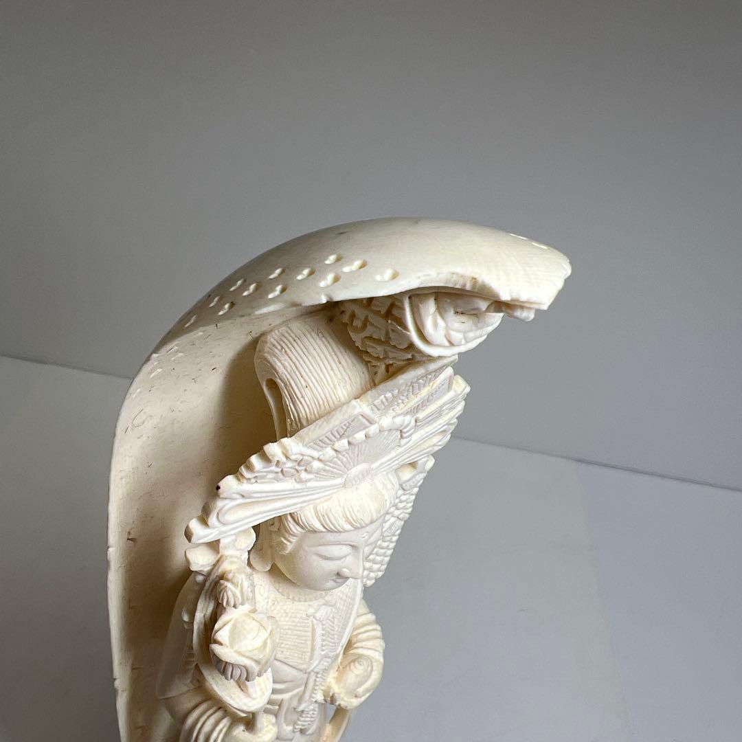 極上和彫在銘観音　626g/29.5㎝　東Y8-0123☆2Fトトル