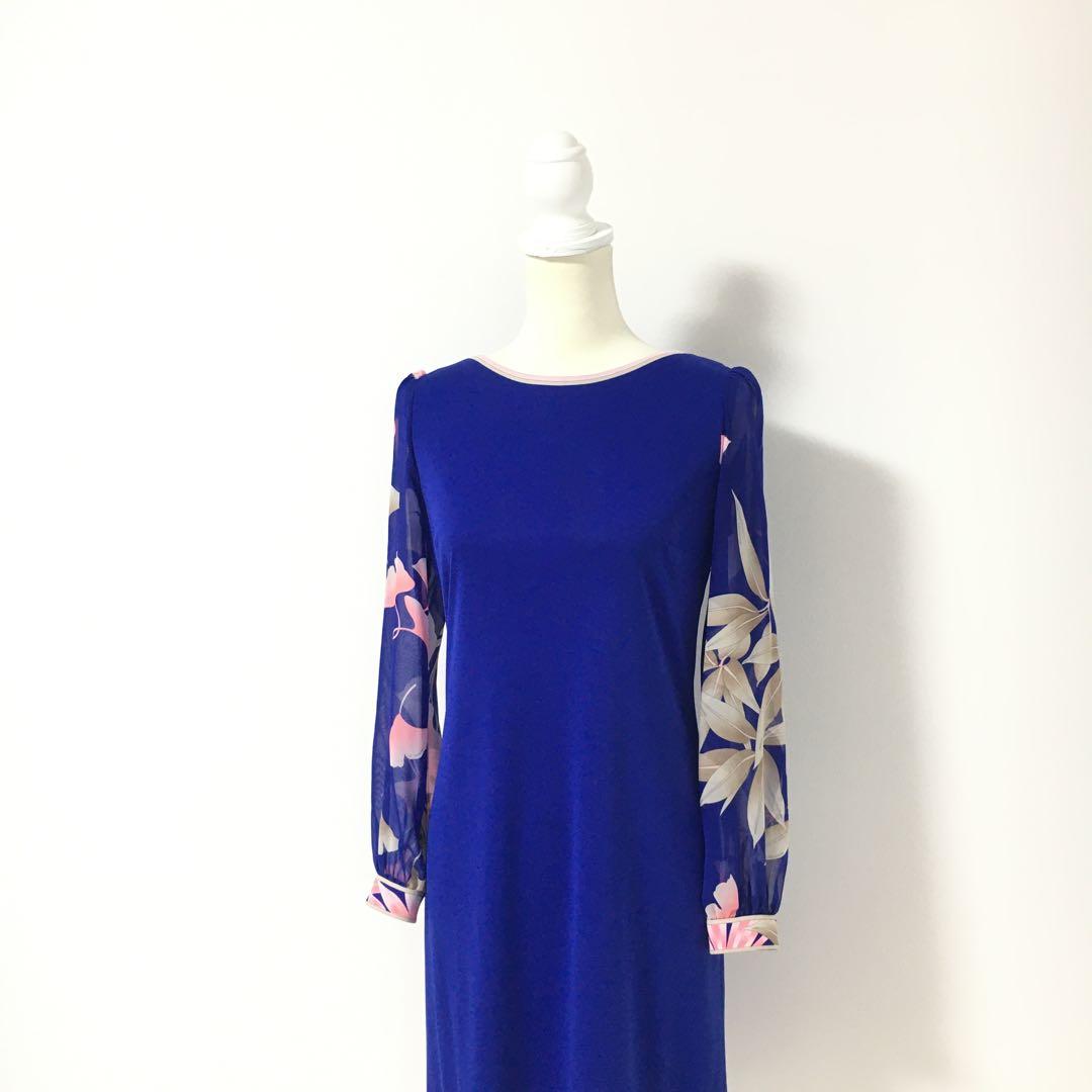 近年美品　LEONARD レオナール　カンカン　ストレッチ　ワンピース