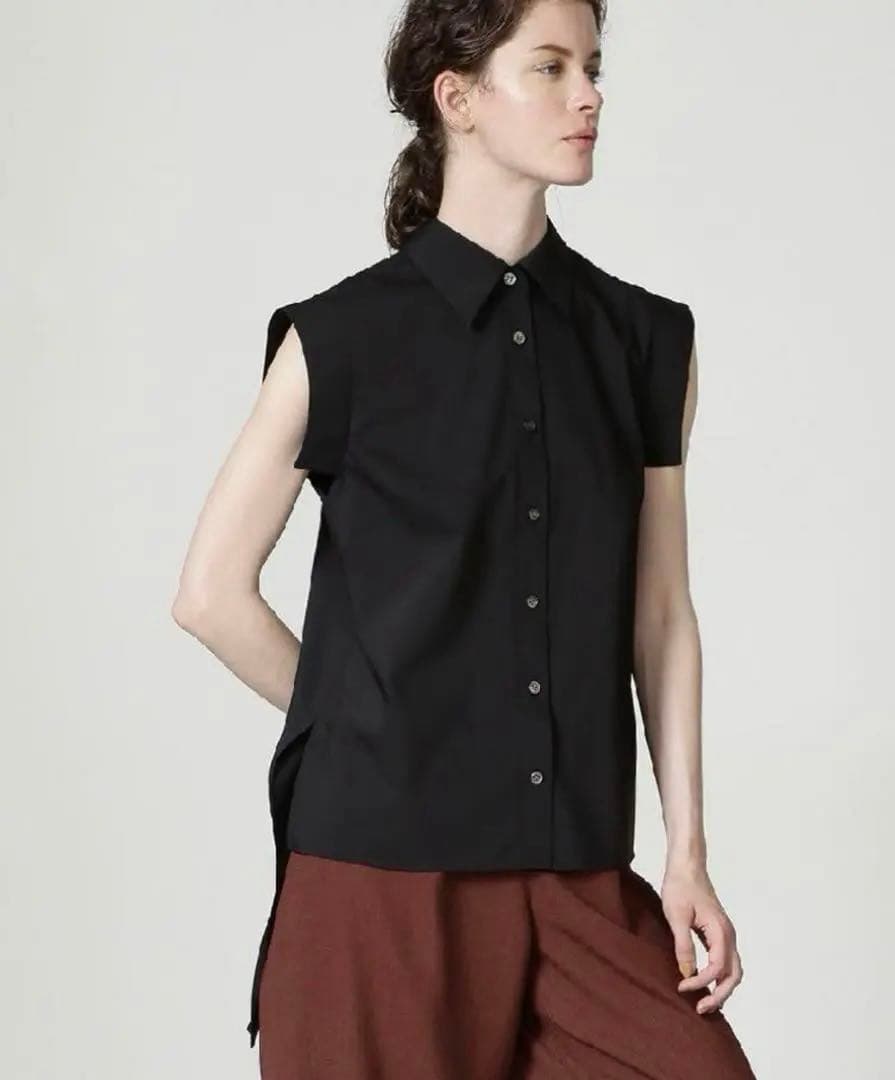 【ADORE】プレーンストレッチバックボウタイシャツ黒