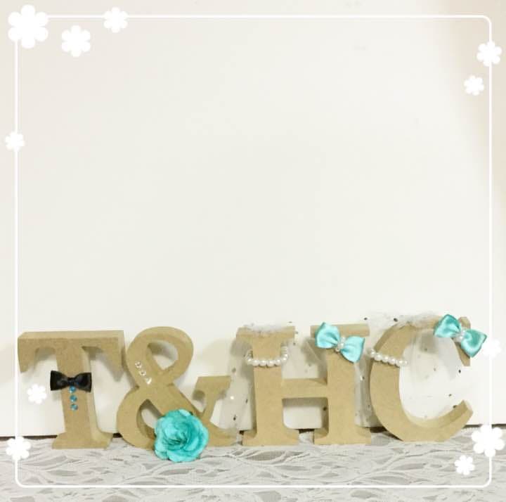 からん様確認用♡ウエディングバージョン・イニシャルオブジェ