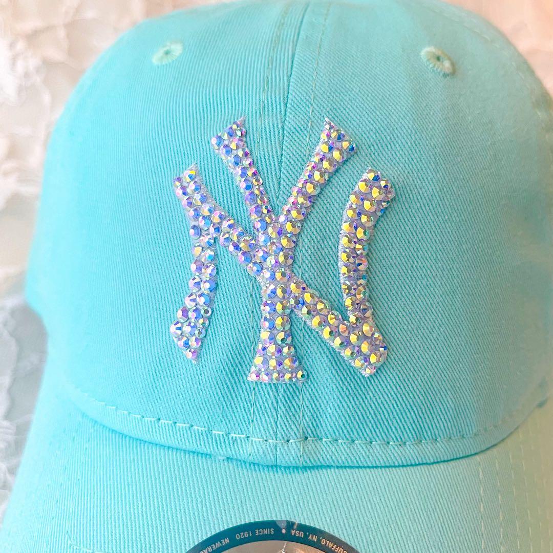 ニューエラ キャップ ラインストーン キラキラ9TWENTY オーロラ グリーン