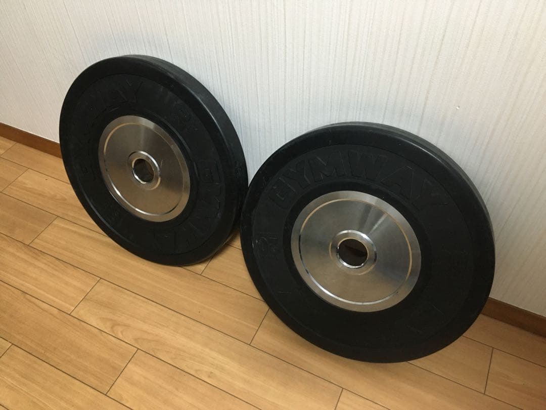 ① GYMWAYバンパープレート 20kg x 1枚