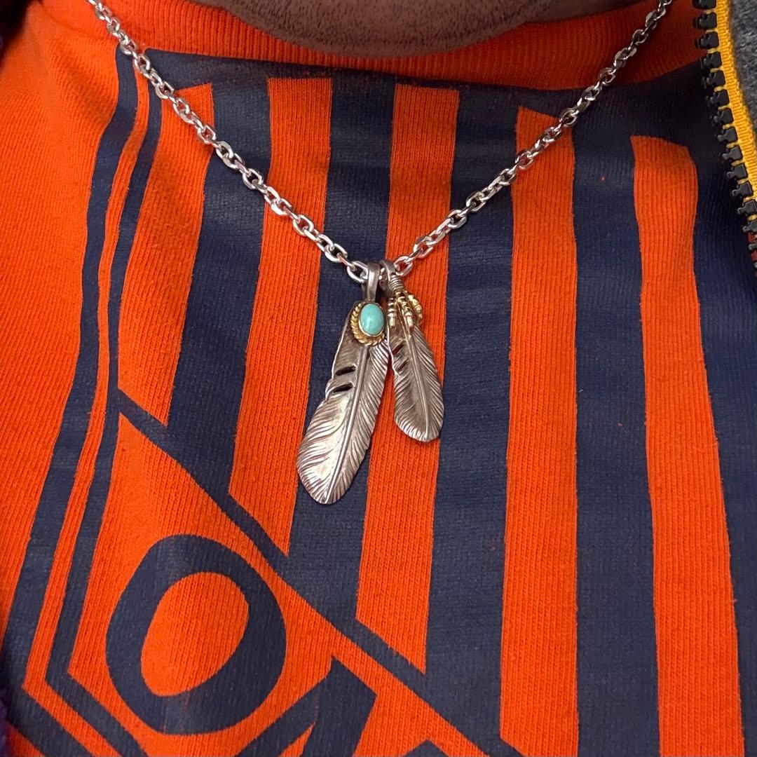 Arizona Freedom ネックレス　ターコイズ　金　アリゾナ　フェザー
