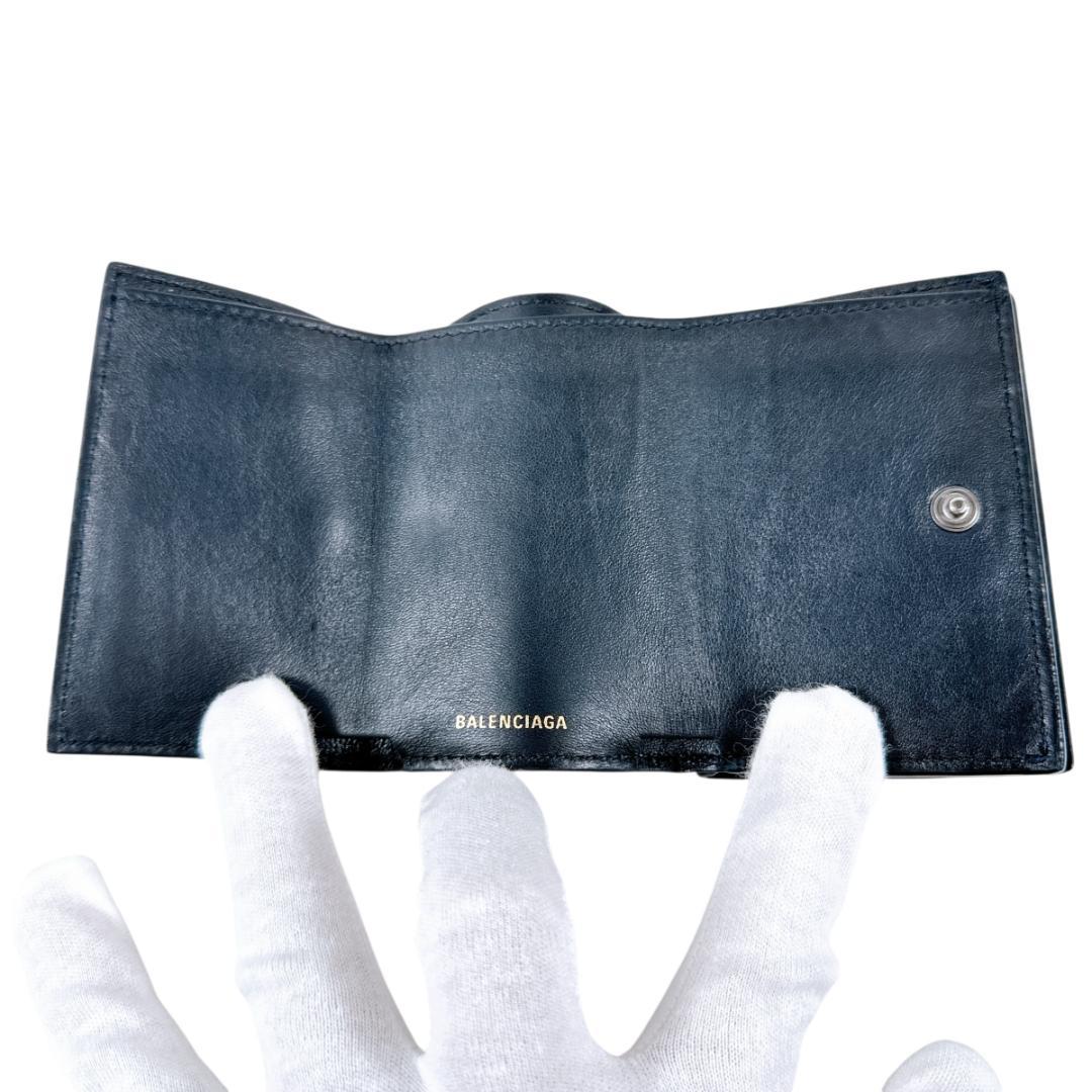 バレンシアガ ヴィル ミニ ウォレット 三つ折り財布 虹 レインボー ストライプ