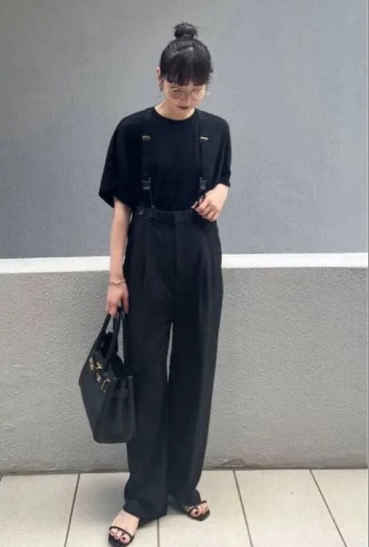 カレンソロジーブラック サスペンダー付き サロペット