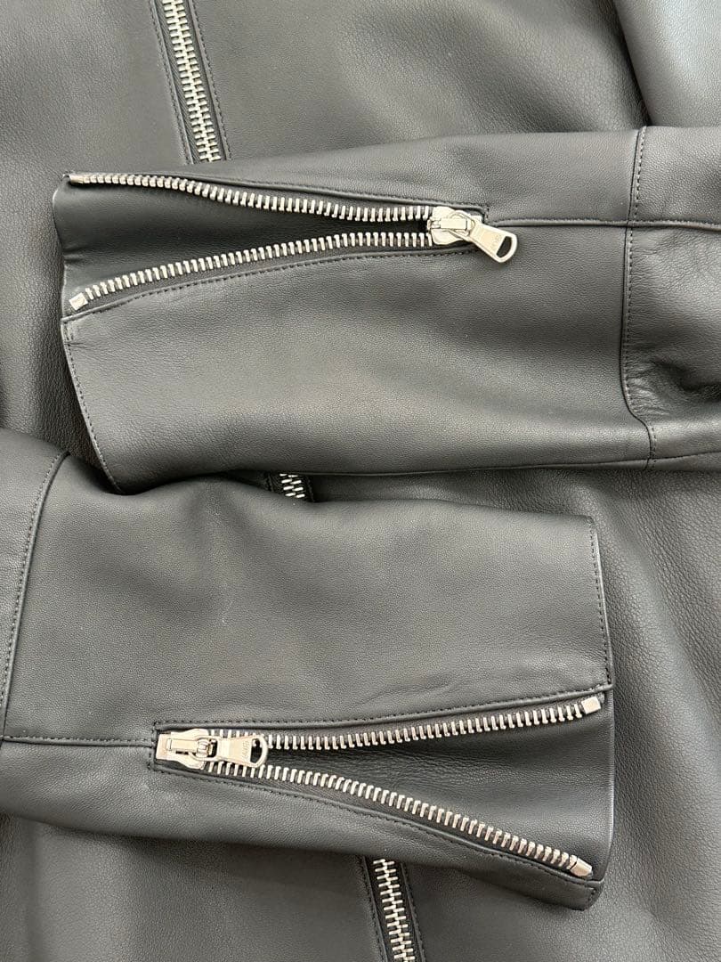 DENIM×TOMORROWLAND ラムレザー シングルライダースジャケット