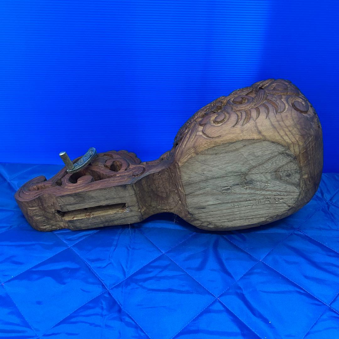 蔵出品① 木彫り 龍 墨壺 すみつぼ 墨壷 墨つぼ 工芸品