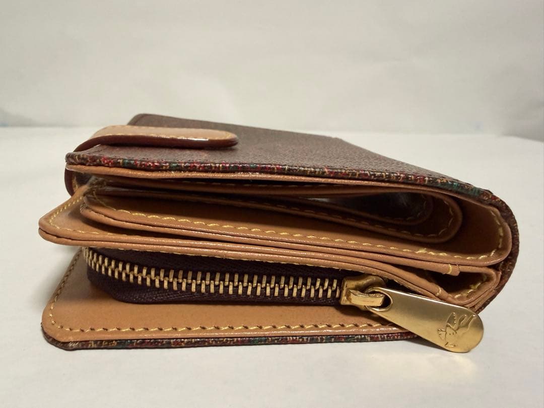 ETRO エトロ 二つ折り財布 総柄 ブラウン 茶色 PVC