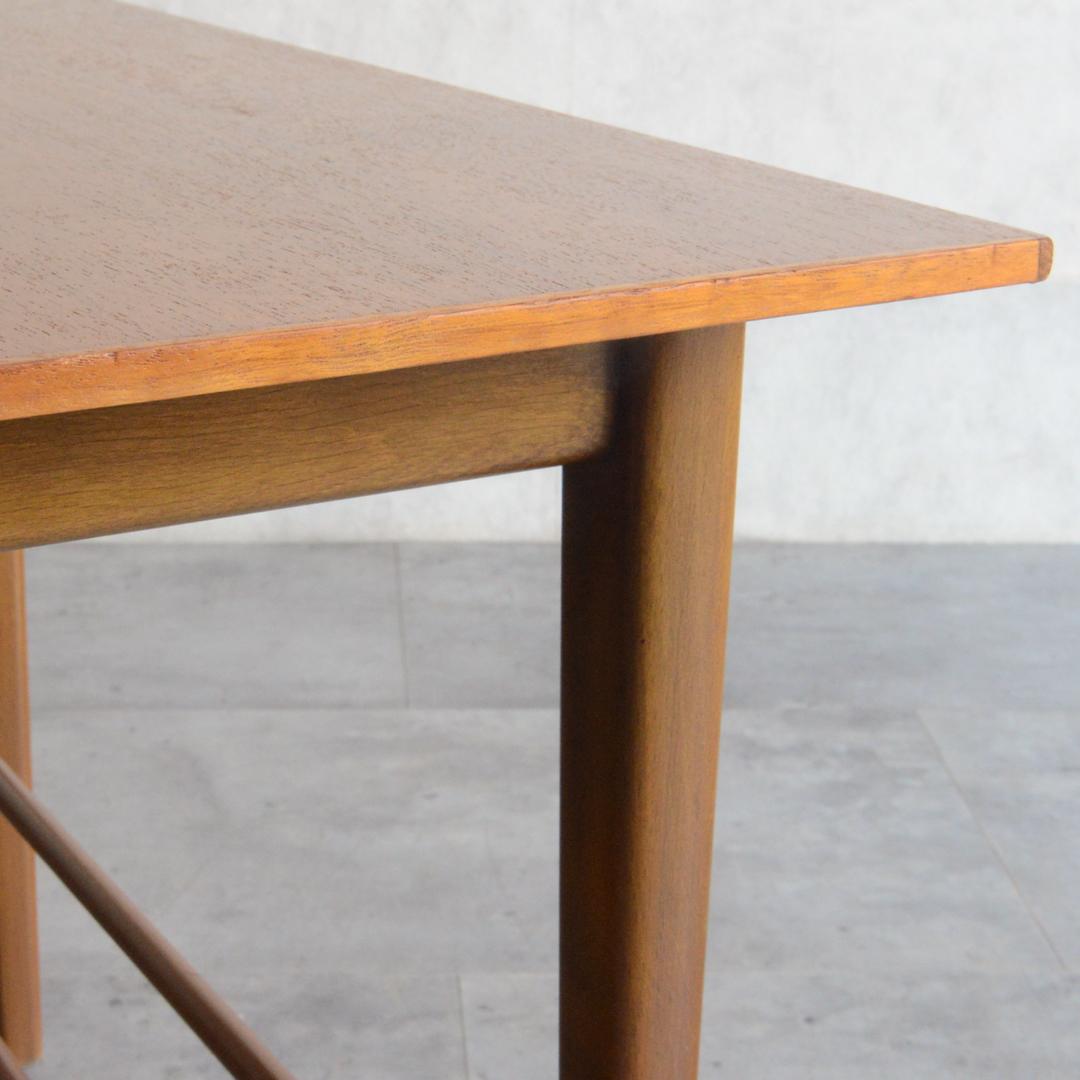 デンマーク 北欧ヴィンテージ チーク サイドテーブル ラダー棚付 北欧家具