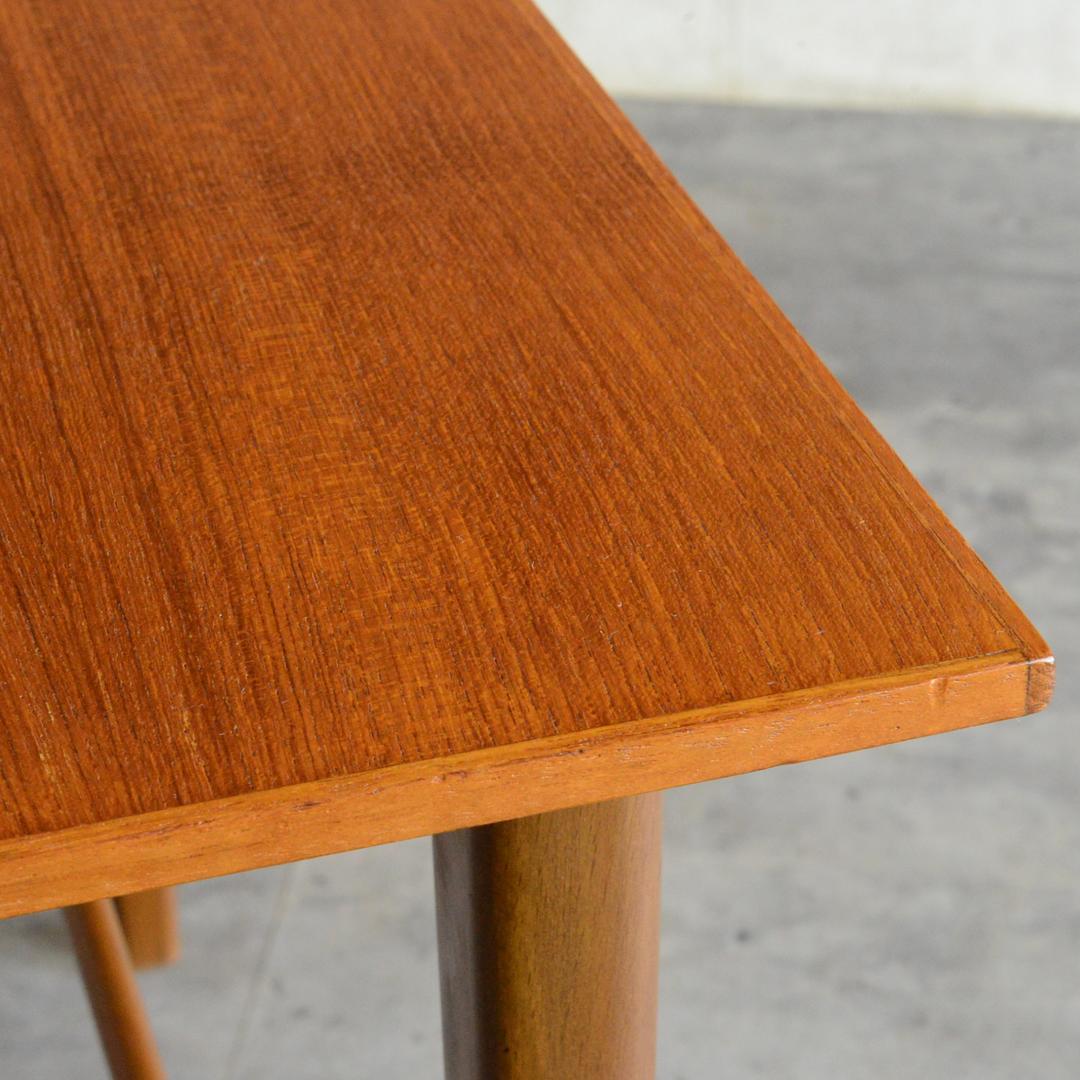 デンマーク 北欧ヴィンテージ チーク サイドテーブル ラダー棚付 北欧家具