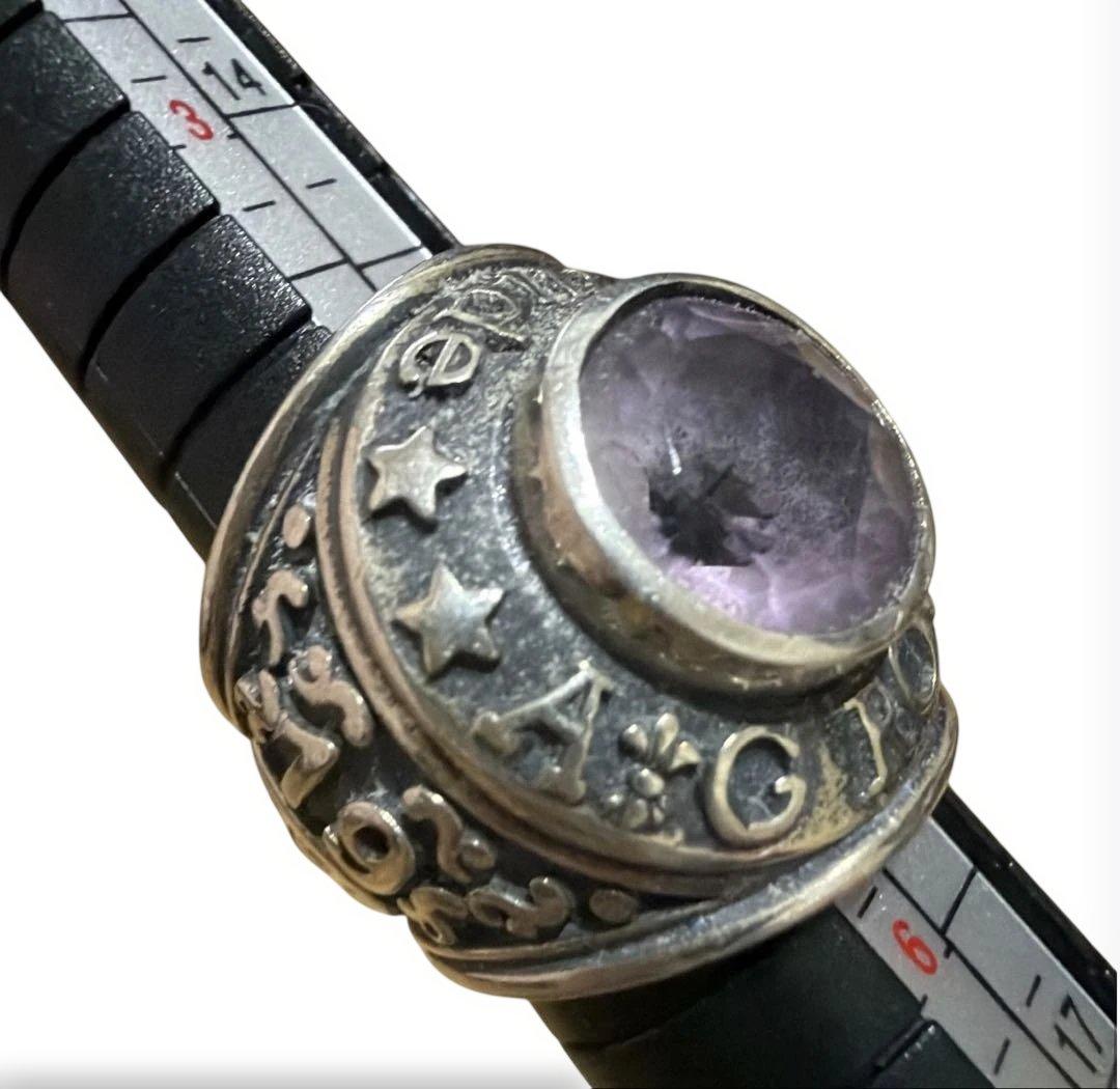 Hide + A&G 石付きリング シルバー925 9号