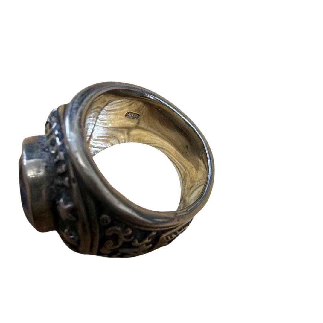 Hide + A&G 石付きリング シルバー925 9号