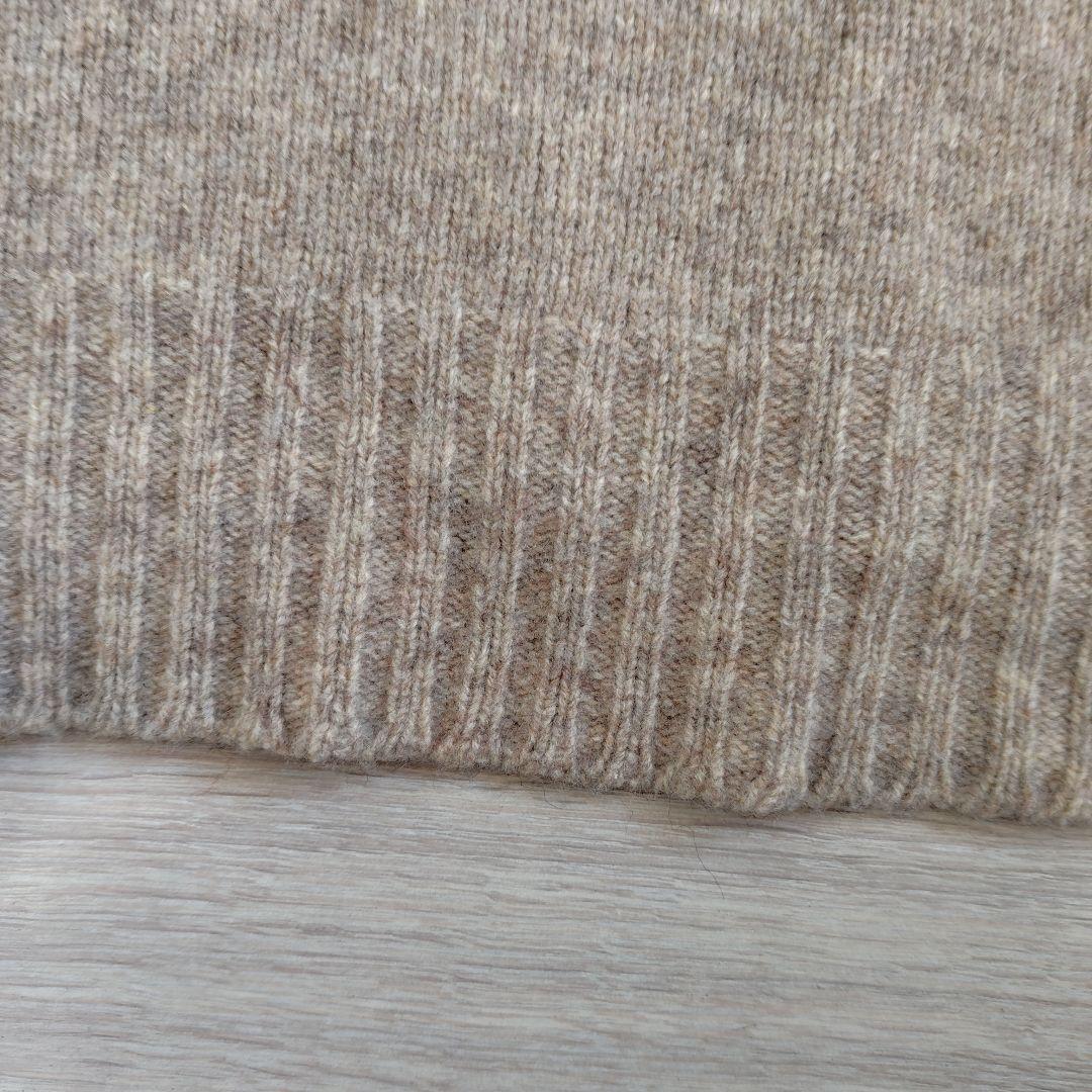 【はるる】OUR上質ウールのサイド切り替えニットミルクティベージュ