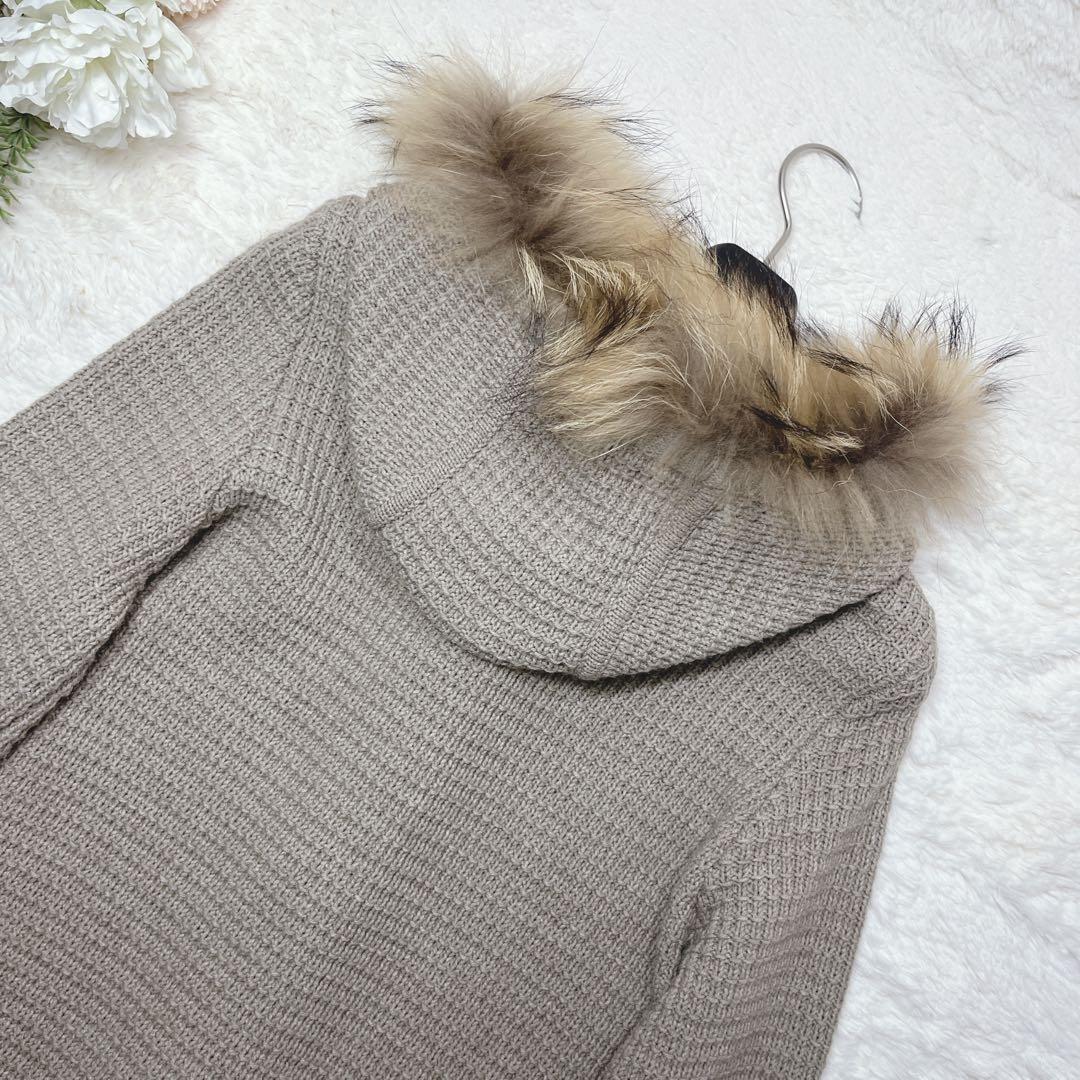 未使用✨ブルーレーベルクレストブリッジ　ダッフルコート　ワッフル　ラクーンファー