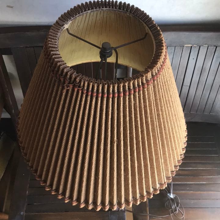 希少品50's～ネイティブアメリカン　アンティークサンドペイント砂絵 卓上ランプ