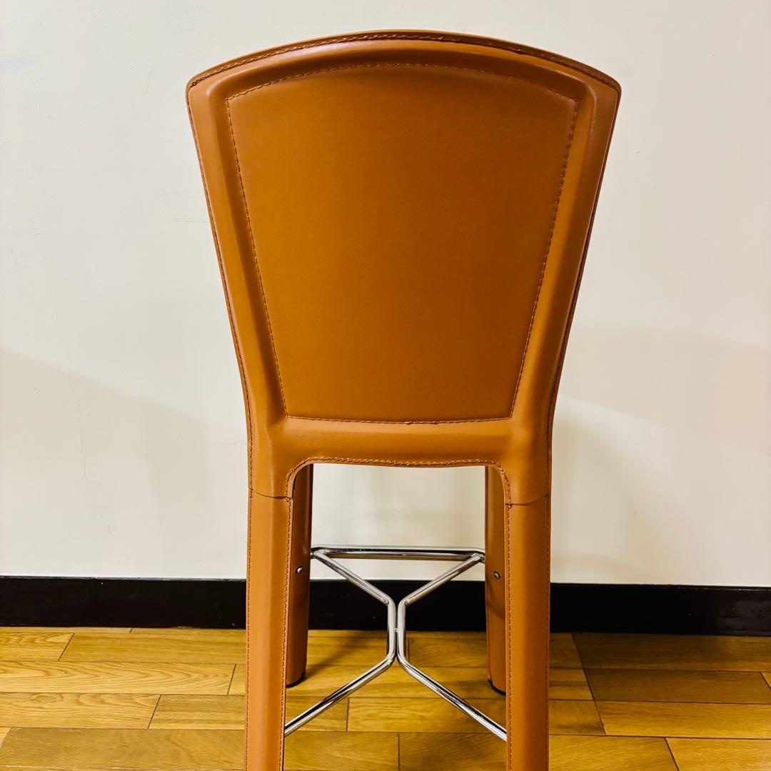 Vintage レザー　カウンターチェア　レトロ　送料込み
