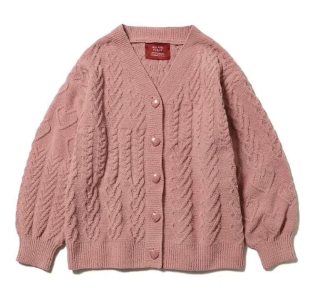 新品未使用　ジェラートピケ　ハート柄ショートパンツとカーディガンセット
