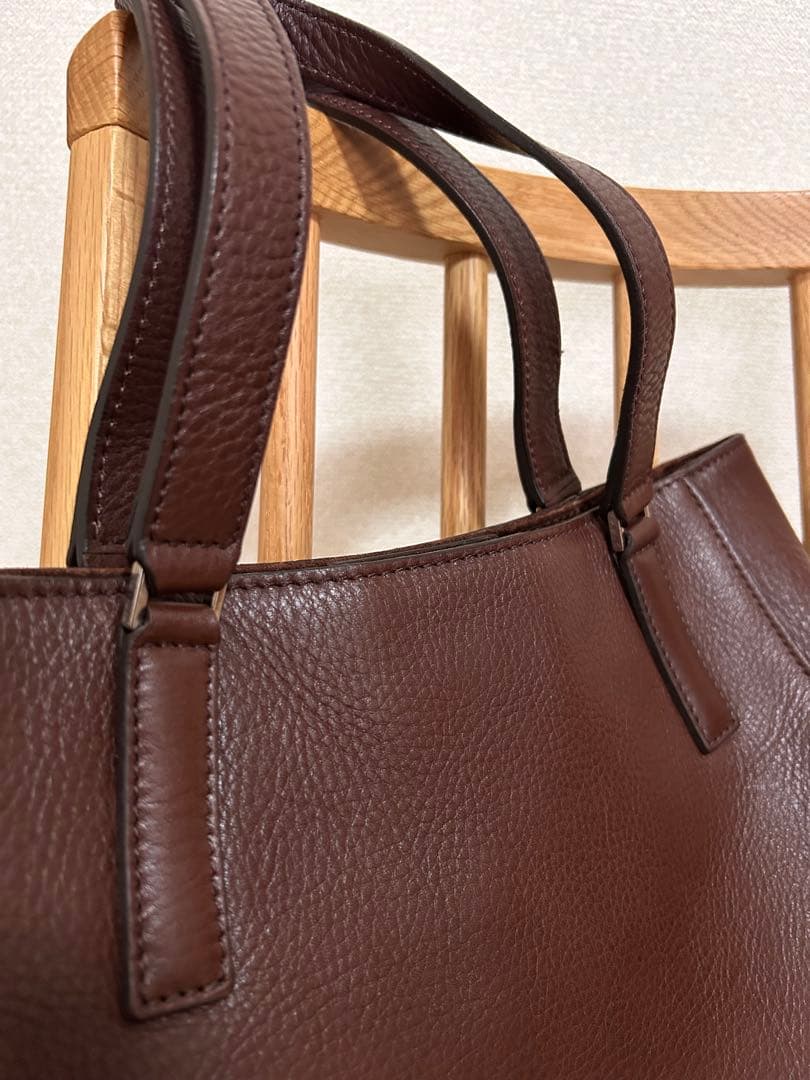 【未使用品】ヒロフ HIROFU レザートートバッグ ブラウン