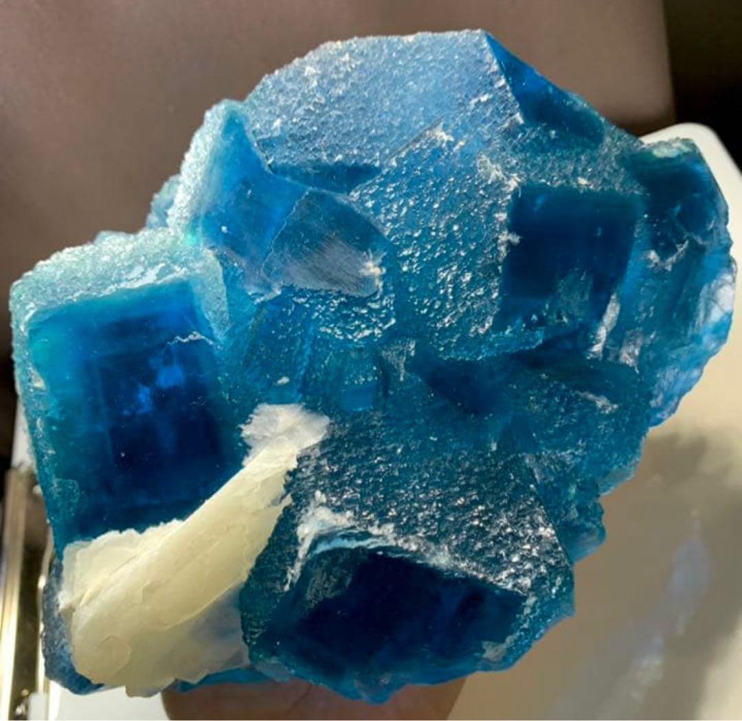 秘蔵☆真のディープブルーフローライト原石クラスター