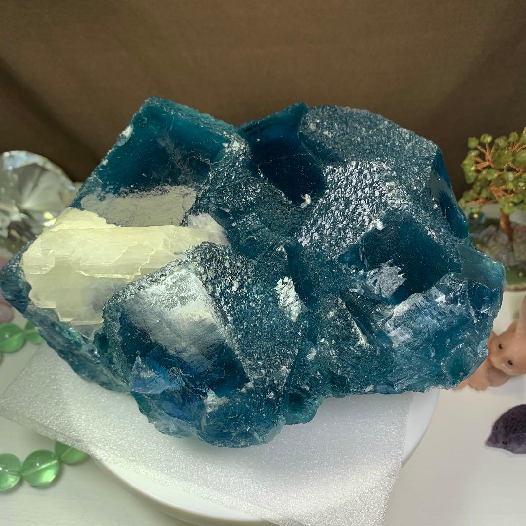 秘蔵☆真のディープブルーフローライト原石クラスター