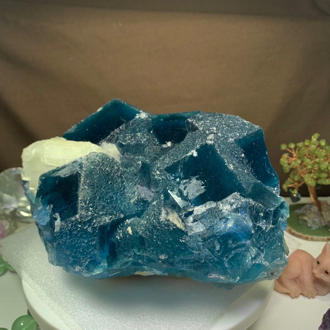 秘蔵☆真のディープブルーフローライト原石クラスター