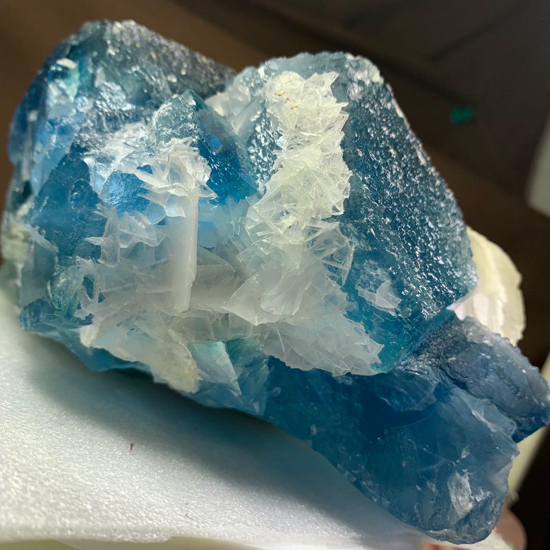 秘蔵☆真のディープブルーフローライト原石クラスター