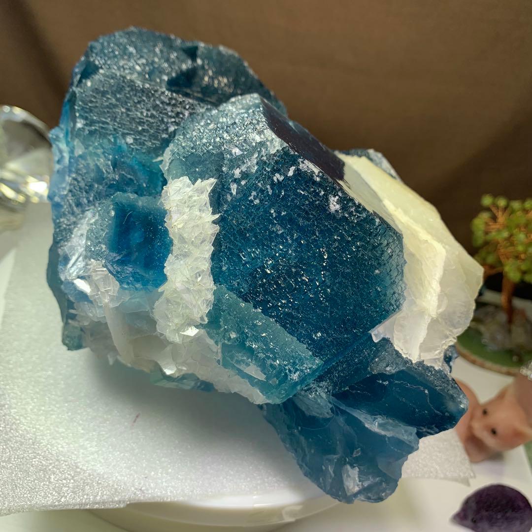 秘蔵☆真のディープブルーフローライト原石クラスター