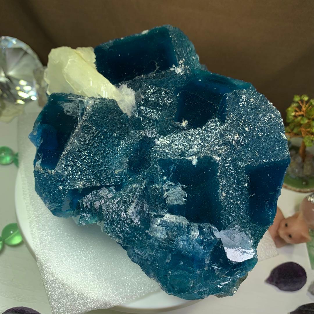 秘蔵☆真のディープブルーフローライト原石クラスター