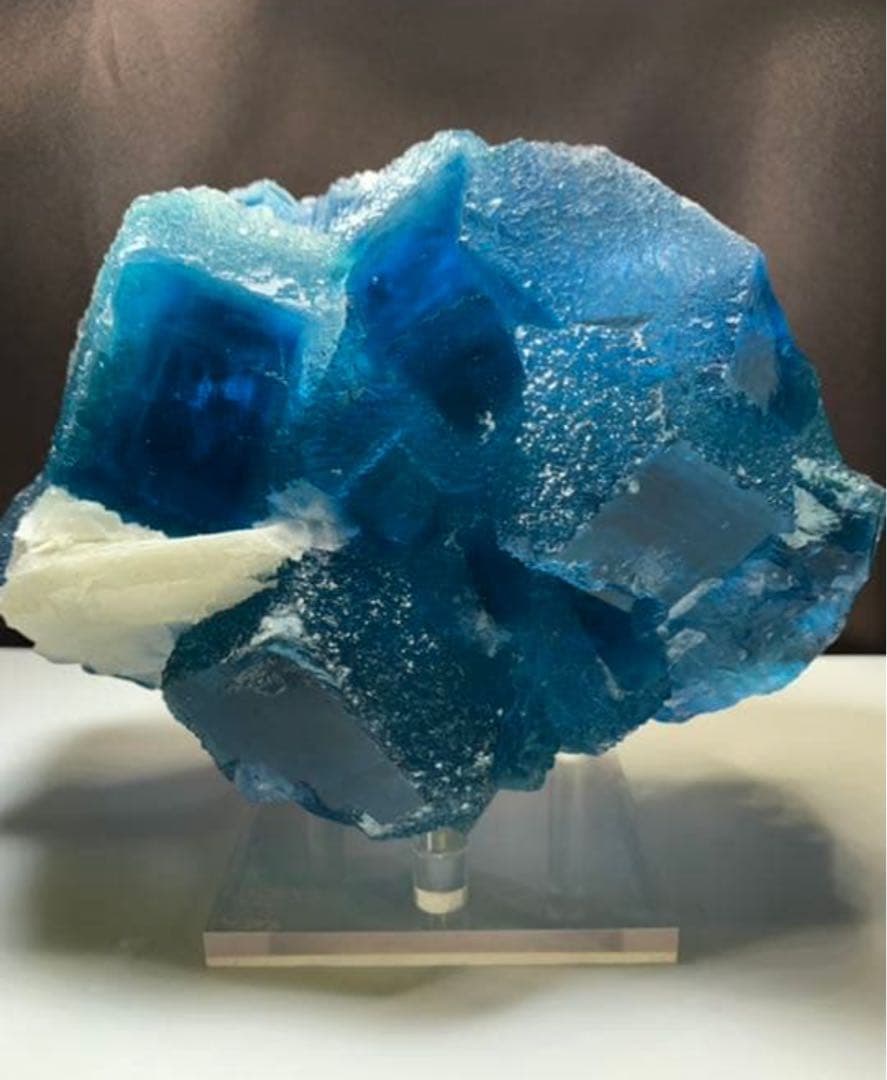 秘蔵☆真のディープブルーフローライト原石クラスター