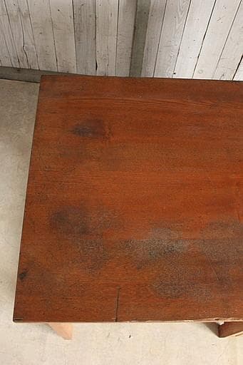 古い木製の片袖机　引き出し5杯　ワークデスク