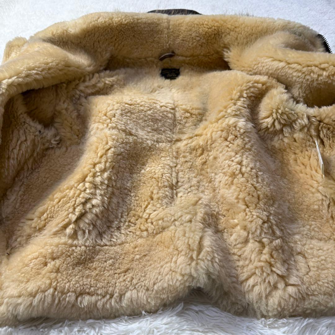 【フード付き】vintage B-3 ムートン フライトジャケット M 超短丈