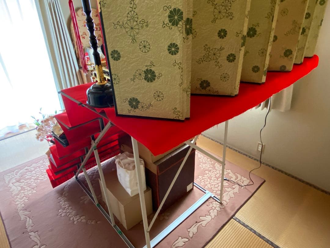 45号サイズ　50年前のひな祭り 雛人形　菊水作の製作者セット(陶器使用)