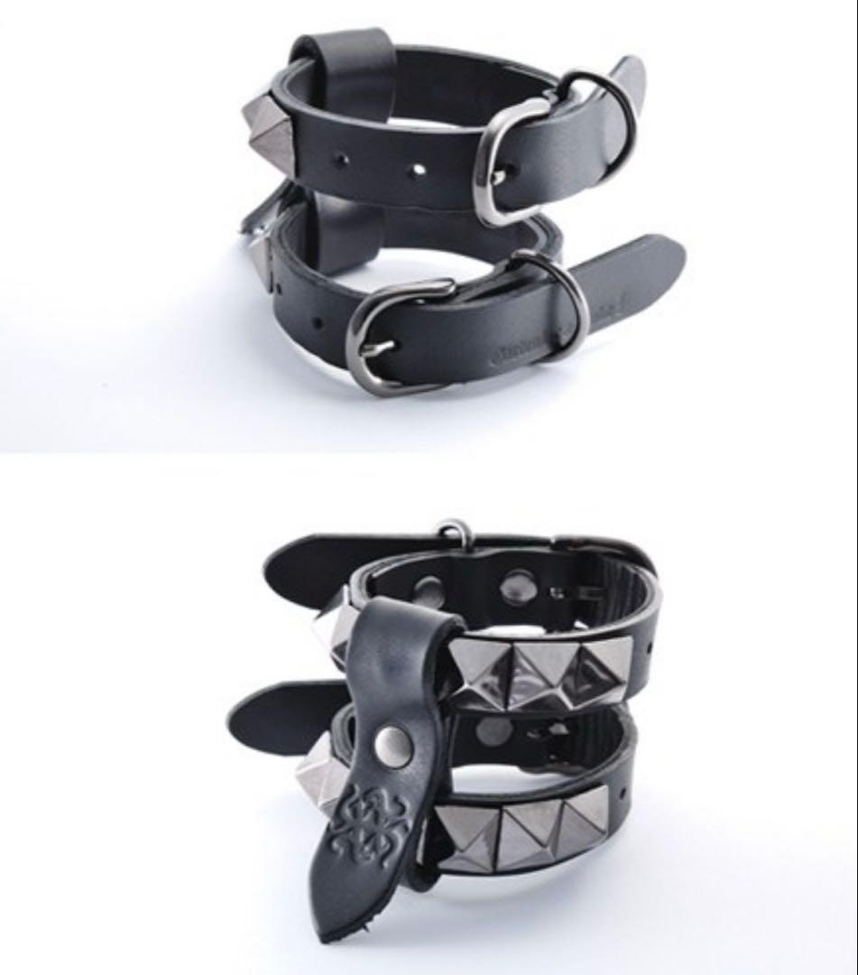 アリスアウアア＊alice auaa ブラックニッケル2連スタッズブレスレット