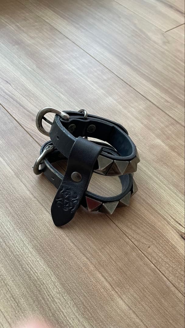 アリスアウアア＊alice auaa ブラックニッケル2連スタッズブレスレット